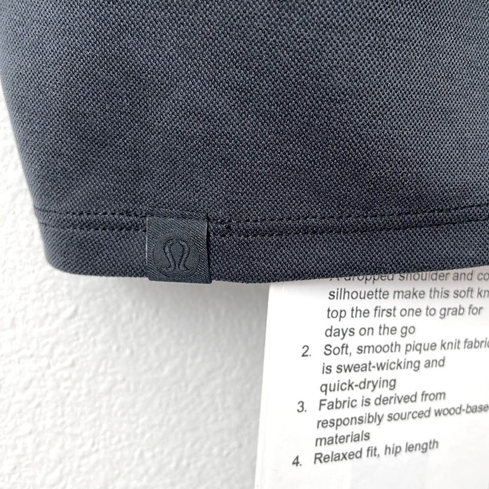 NWT Lululemon Capped Short Sleeve Tee Black Size 4 - Picture 6 of 9